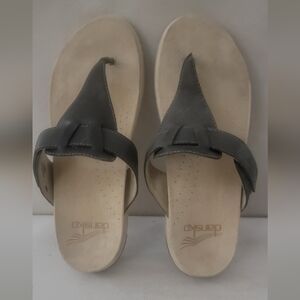 DANSKO CECE LEATHER DARK GRAY SANDALS (sz US 8 or EURO 39)